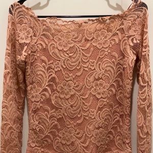 Ambiance Lace Off-Shoulder Top Size M
